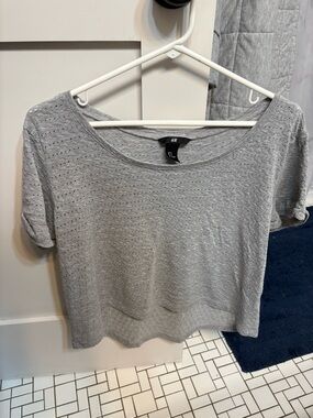 Gray Crop Top